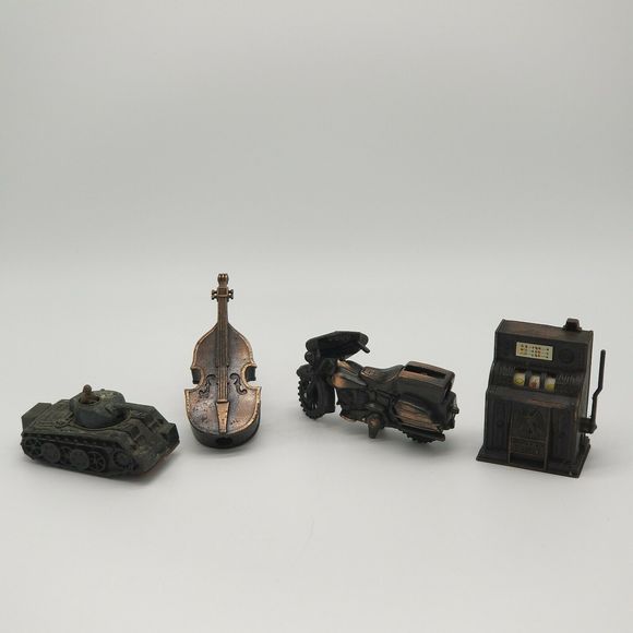 Vintage Other - Vintage 4 Die Cast Metal Pencil Sharpeners figural